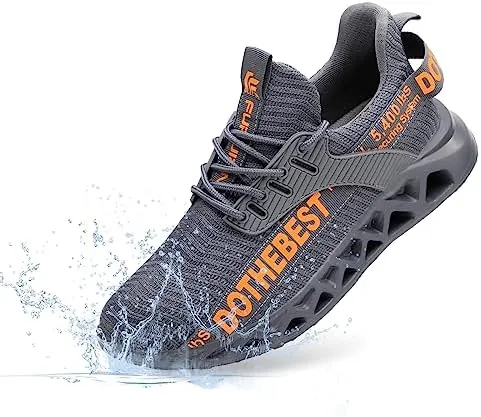steel toe shoes for men women slip on safety shoes waterproof work shoes